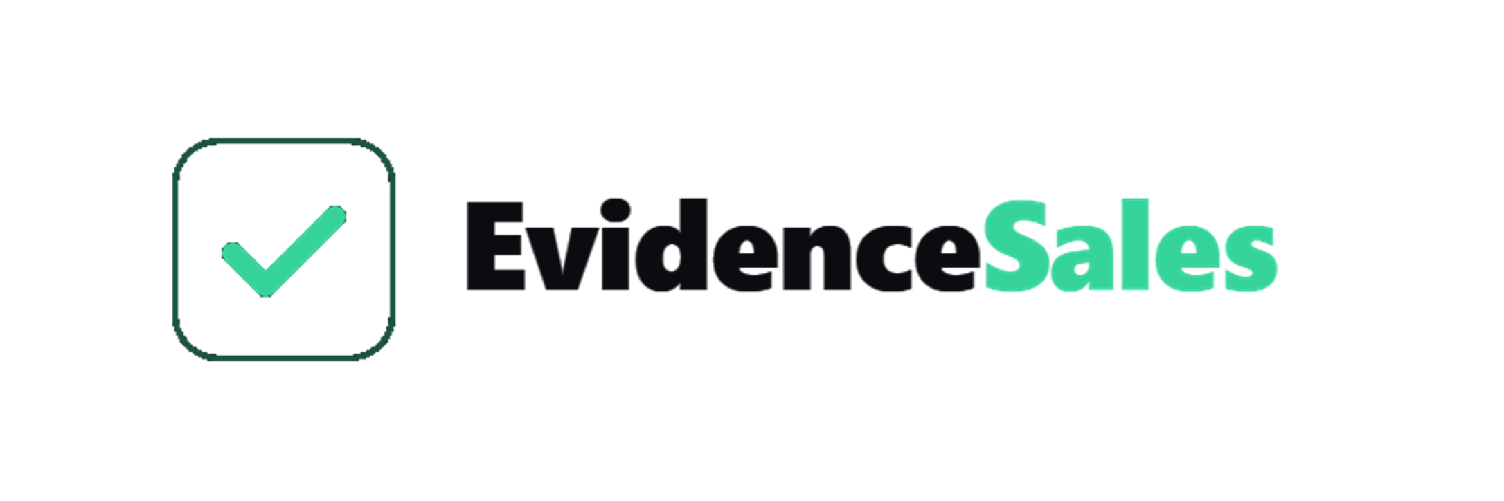 Evidence Sales outlined wordmark for light email layouts